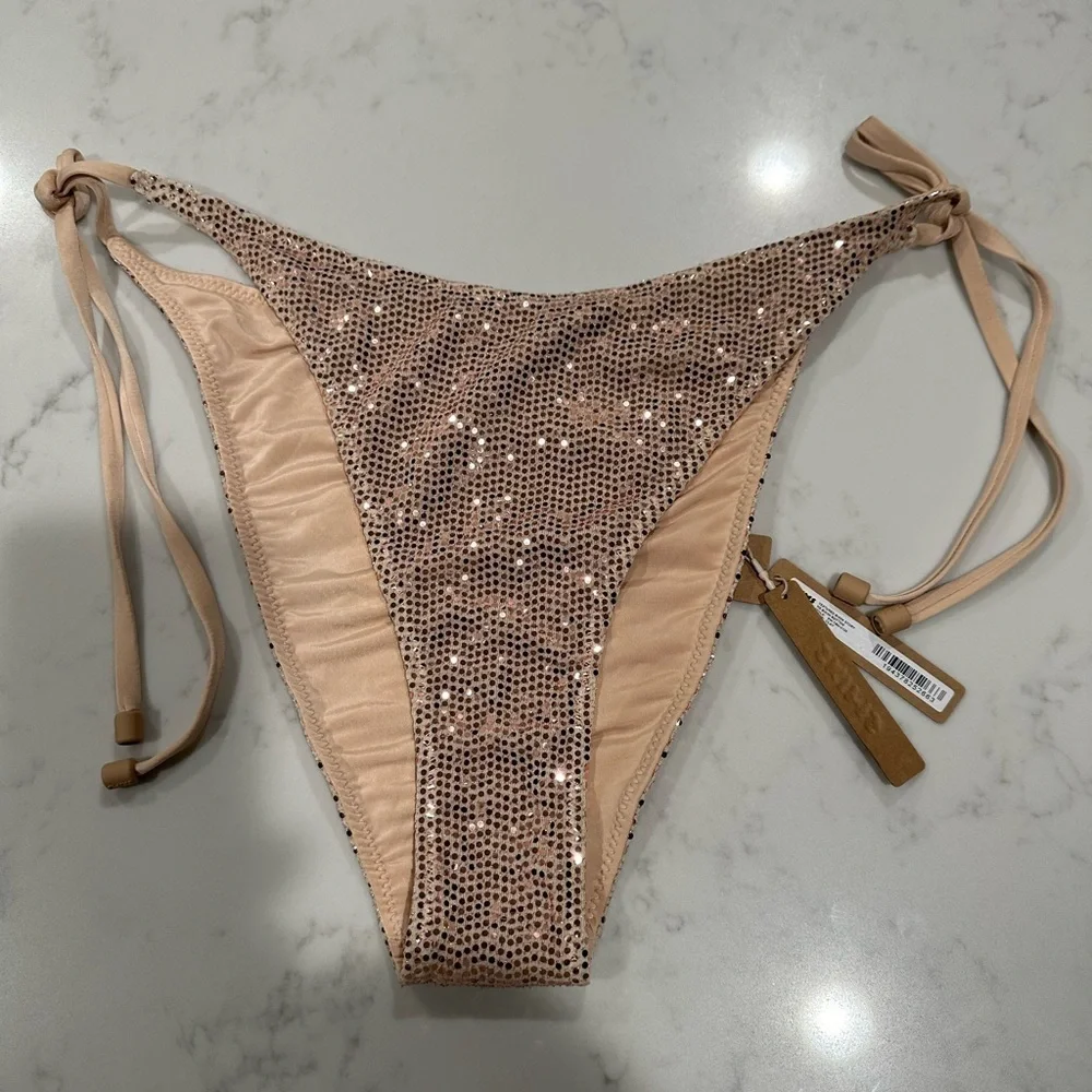 Skims Textured Bikini Story Tie Swim Bottom Size 3X
